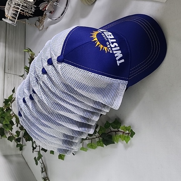 NEW TWISTED TEA TRUCKER STYLE BLUE, WHITE & YELLOW MESH CAP/ HAT - Picture 6 of 6